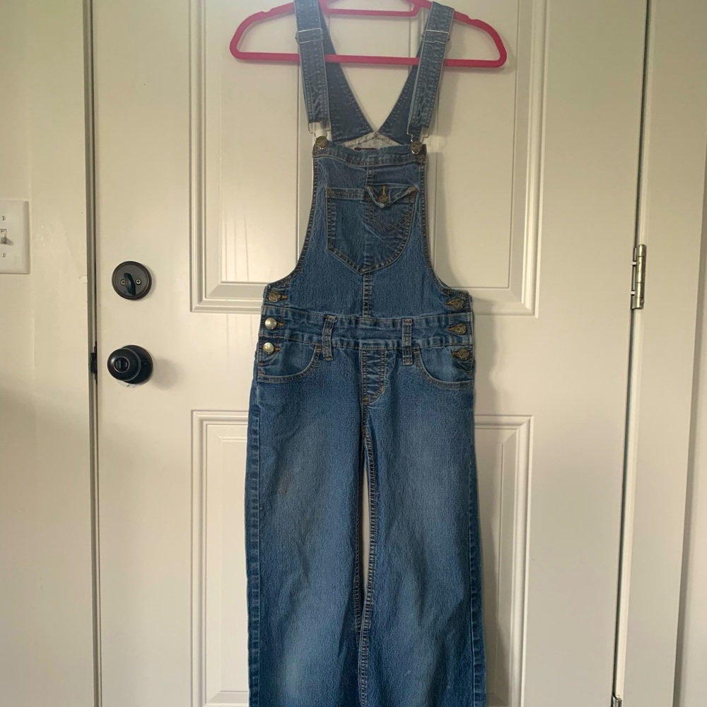 Denim Flare Overalls